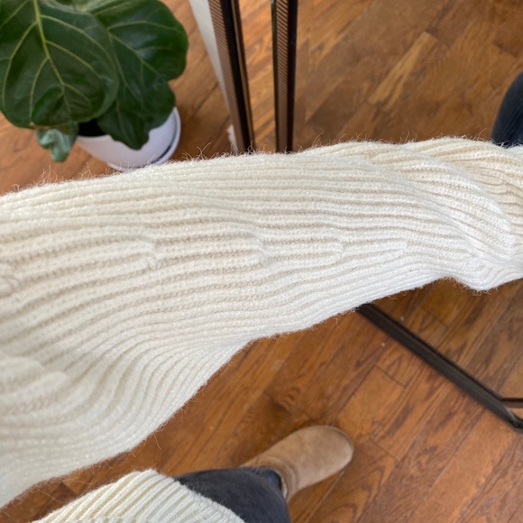 Cream Sweater with Lace Neckline - Picture 3 of 11